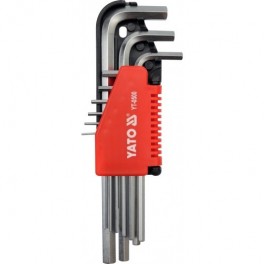 Šešiakampių raktų komplektas 9 dalių 1,5-10 mm (YT-0500)