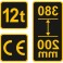 Hidraulinis domkratas 12t 200-380 mm TÜV/GS/CE (80062)